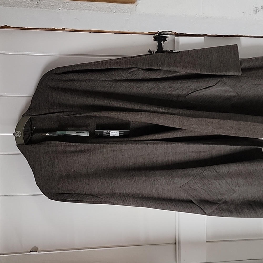 NWT - Renee C. Pansy Drape Front Cardigan in Taupe - Size 2X w/pockets